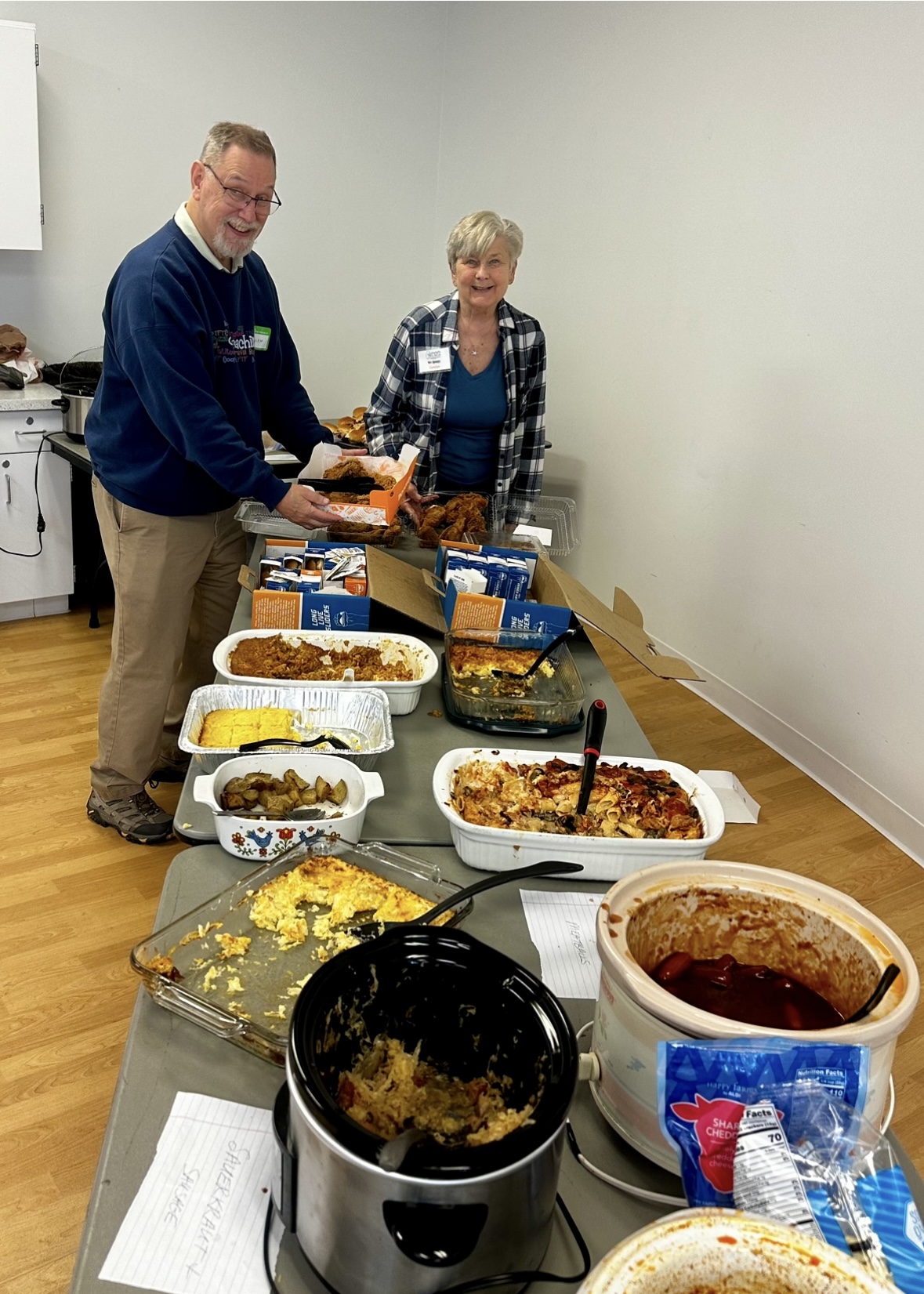 Potluck 25 food table