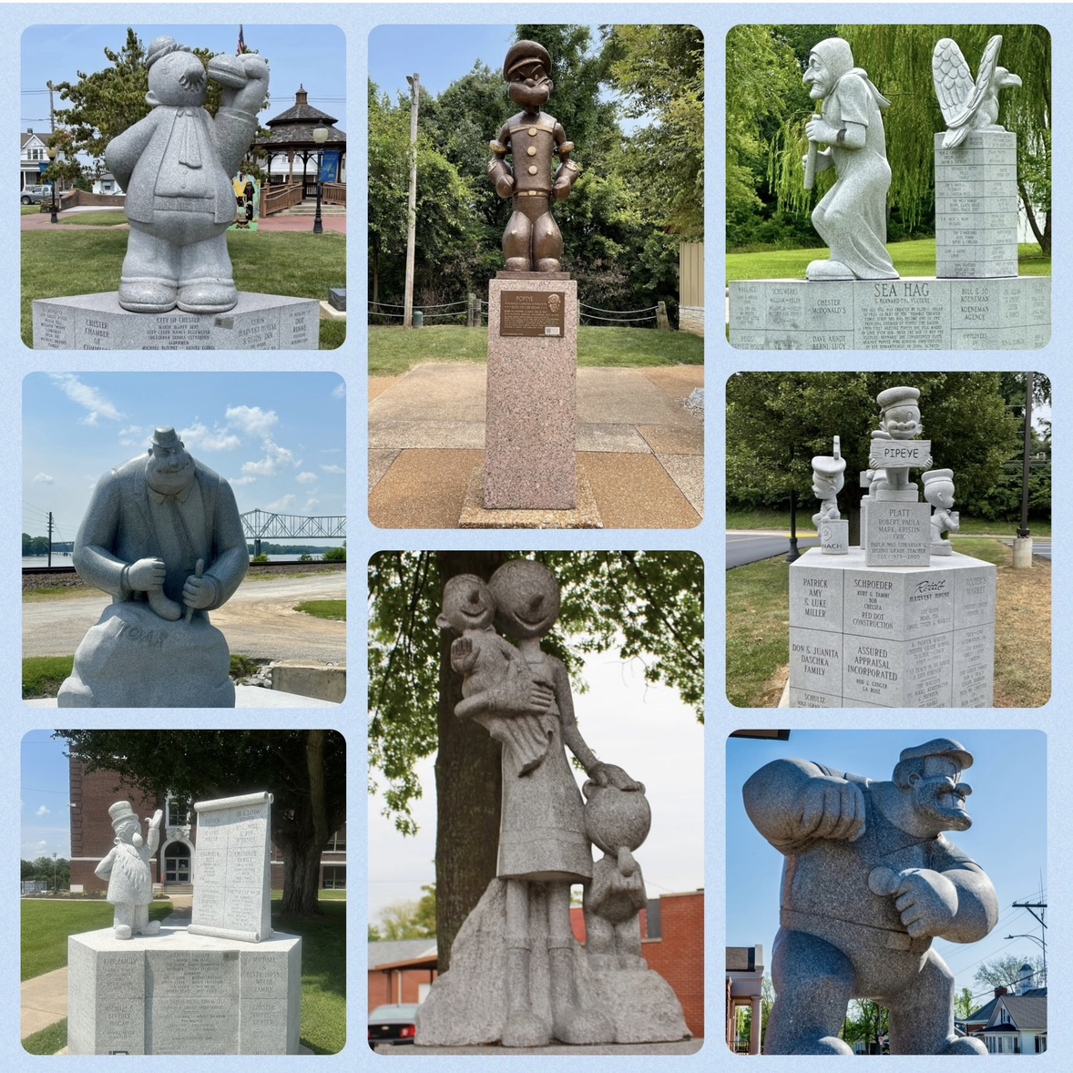 Summer picnic 24 statues collage