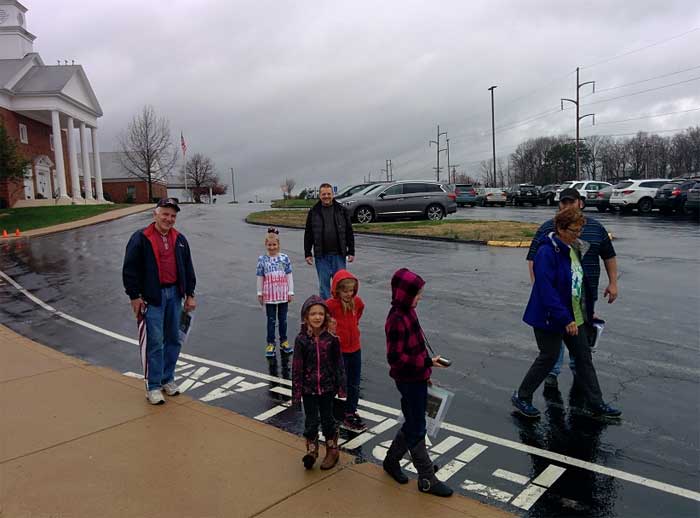 Walking Stic with her group